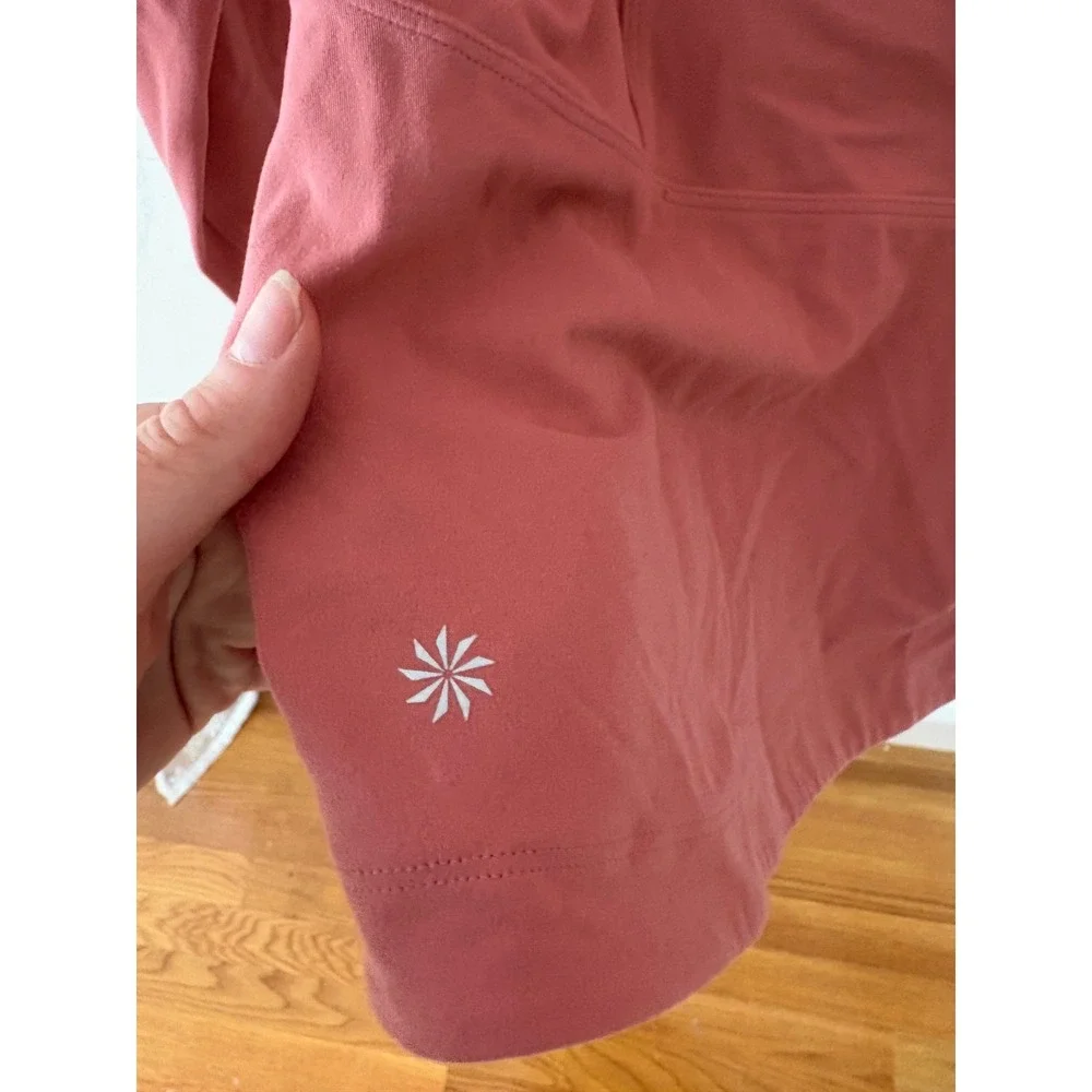 Athleta Triumph Full Zip Jacket Pink Mock Neck Thumbhole Performance Womens M